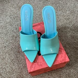Ego Blue snake heels